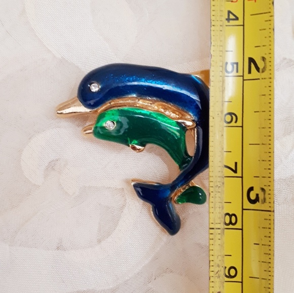 Lovely vintage dolphin pin brooch - Picture 4 of 5